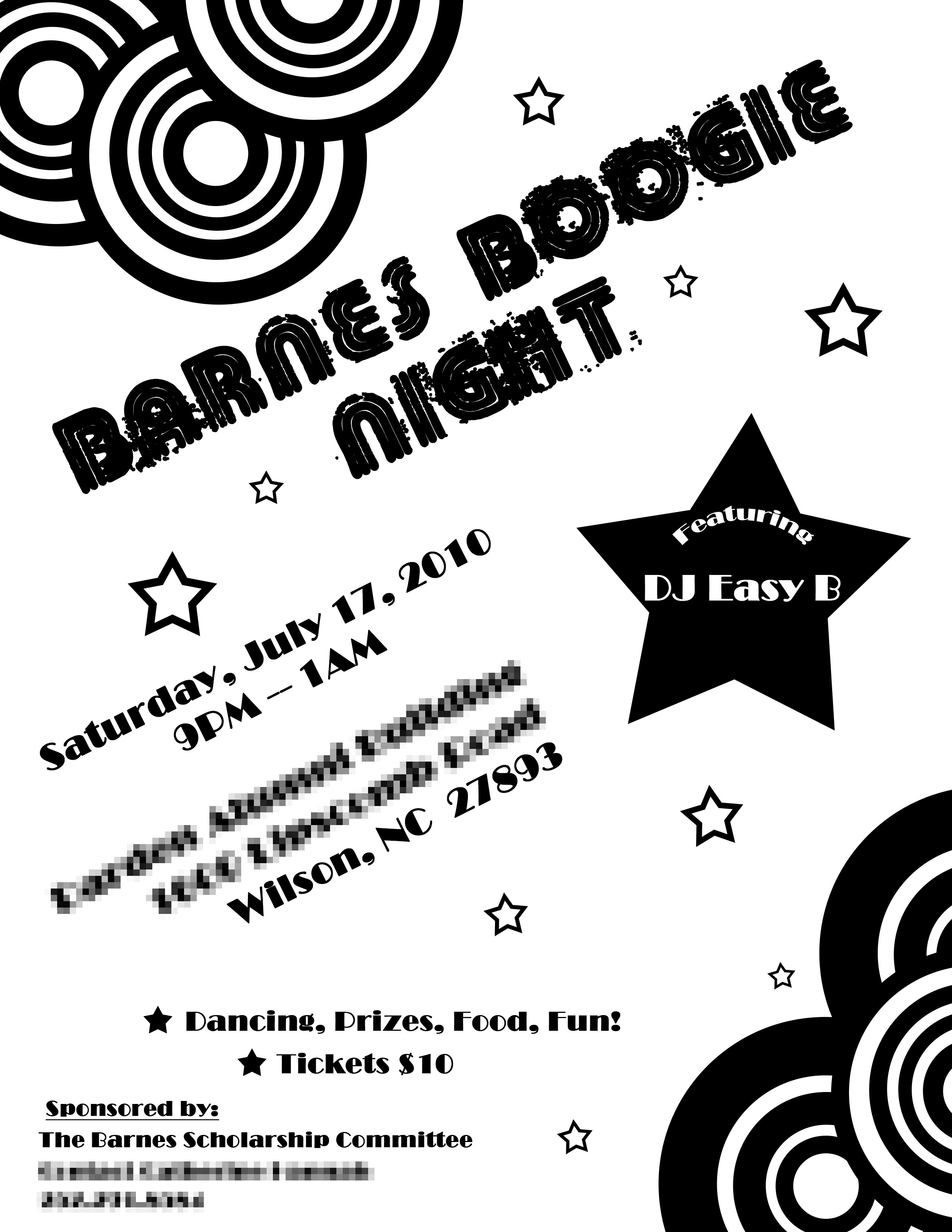 Barnes Scholarship Committee event flyer
